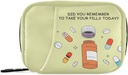 Naanle 7 päeva Pill Case Bag - Portable Weekly Pill Korraldaja Zipper, Compact Suurus Vitamiini täienduse hoidja