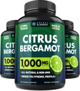3 Pack Citrus Bergamot Extract 1000mg, täiendus südamele, immuunsüsteemi tugi ja tervislik vananemine - puhas 360 Vegan kapslid