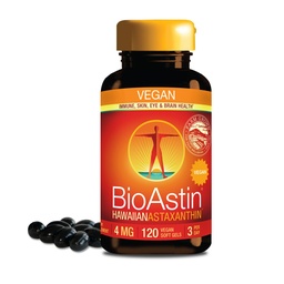 Nutrex Hawaii Vegan BioAstin Hawaiian Astaksantiin - 4mg, 120 Softgels - Farm-Direct Premium Antioksüdant täiendada toetada silma, naha, liigeste ja immuunsüsteemi Tervis - Vegan, mitte-GMO ja gluteenivaba