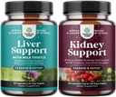 Bundle of Maver Cleanse Detox & Remont - Silimariini piimaohaka täiendused Dandelion Juur, koliin, peedi ja artišoki ekstrakt ja Neerude toetus Uva Ursi, Sting Nettle & Astragalus