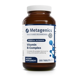 Metageenika B-vitamiini kompleks - aktiivsed B6 ja B12 vitamiinid folaadiga - toetab energia metabolismi, stressireaktsiooni, homotsüsteiini tasakaalu ja närvisüsteemi tervist - taimetoitlane ja gluteenivaba - 180 tabletti