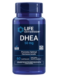 Elu pikendamine DHEA 50 mg - hormoonide tasakaalu lisand, mälu, lihasmassi ja luutiheduse tugi, tervislik sugutung, gluteenivaba, mitte-GMO, 60 kapslit