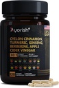 Ceylon Cinnamon Kapsel 30: 1 Väljavõte võrdub 9000mg | Kurkum, ženšenn, Apple Cider Vinegar Berberine Plus Bitter Melon Gymnema, Kutki, Chirata 120 Veg kapslid – 60 päeva pakkumine