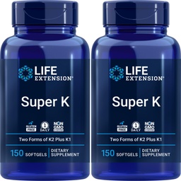Life Extension Super K, 150 Softgels (pakk 2) vitamiinidega K ja K2