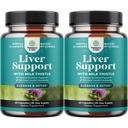 Loodused Käsitöö Maks Puhasta Detox & Remont 2 Pack Bundle - Taimne Maks Toetus Piimaohaka Lisand - Silimariin Piimaohaka Toidulisandid Dandelion Juur, Koliin, Beetroot & Artichoke ekstrakt