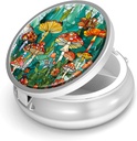 Pill Box-3 Compartment Small Pill Case Purse & Pocket Mini Metal Pill Holder Travel Pill Container hoida toidulisandeid BPA-vaba (seenemets)