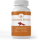 Puhas originaalkoostisosad Cayenne Pepper, (100 kapslit) Alati puhas, ei lisaaineid ega täiteaineid, Lab Kinnitatud