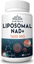 1600 mg Liposomal NAD Supplement, 98% Pure NAD+ Supplement, Superior Absorption, Alternatiiv nikotiinamiid Riboside või NADH, et suurendada NAD+ vananemise kaitse, energia, pikaealisus, 60 Softgels