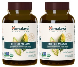 Himaalaja orgaaniline mõru melon - taimse glükoosi metabolismi tugi - USDA orgaaniline, GMO-vaba, vegan, gluteenivaba, lisandivaba, 660 mg, 60 kapslit (pakk 2)