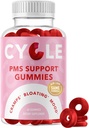 PMS Relief Gummies | Hormoontasakaal, Bloating, Hormonaalne Akne & Mood Swing Support | Perioodiline tugi Vitamiinid naistele | Vegan Gummy täiendus Chasteberry | Dong Quai, Cranberry & Vitamiin B6