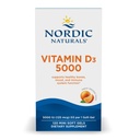 Nordic Naturals Vitamiin D3 5000, Orange - 120 Mini Soft Gels - 5000 IU Vitamiin D3 - toetab tervislikke luid, meeleolu ja immuunsüsteemi funktsiooni - Non-GMO - 120 Servings