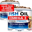 (2 Pack) Omega 3 kalaõli koertele - 170 närimist - naha- ja karvalisand - Omega 3 koertele - kuiv ja sügelev nahahooldus - allergia tugikoer Anti Shedding Treats - Salmon - kana maitse