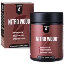 InnoSupps Nitro Wood - toetab tervislikku verevoolu | lämmastikoksiidi lisand | looduslik immuunsuse tugi | (60 taimekapslit)