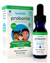 Humarian Probonix Advanced vedelad probiootikumid lastele 30 naela ja kuni - 8-tüvelised lapsed probiootikumid, et tugevdada soolestiku tervist, immuunsust ja rohkem - 30-päevast pakkumist - maitsev viinamarjamaitse