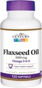 21st Century Flaxseed Oil 1000mg Softgels 120 Count (3 Pack)