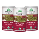 ORGAANILINE INDIA Psyllium Taimne pulber - Terve kooriku kiudaine lisand, seedimistoetus, vegan, gluteenivaba, USDA sertifitseeritud orgaaniline, mitte-GMO, lahustuv ja lahustumatu kiudallikas - 12 oz (3 pakk)