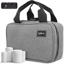 Kaddy Secure Pill Organizer Box, Hoidla pudel ravimit või toidulisandeid; Tualett; Travel või Home, TSA Approved Lock (Grey)