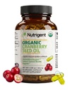 USDA orgaaniline 100% puhas Jõhvikaseemneõli 940 mg, taimse päritoluga oomega 3-6-9 rasvhapped, vedelad orgaanilised kapslid, kuseteede tervise ja naha tervise tugi, 60 kapslit