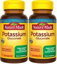 Loodus Made Kaalium Gluconate 550 mg, toidulisand südame tervise toetamiseks, 100 tabletti, 100 päeva pakkumine (2. pakendis)