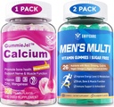 Suhkruvabad mehed Multivitamiin Gummies 120 Count + Kaltsium Gummies 60 Count