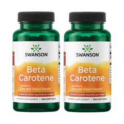 Swanson beeta-karoteen Vitamiin A 25000 IU Nahasilm Immuunsüsteem Tervis Antioksüdant Toetus 7500 mcg 300 Softgels Count (2 Pack)