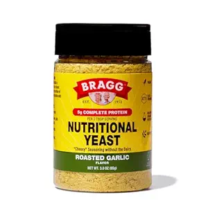 Bragg Nutritional Pärm röstitud küüslaugu hooajaline - 3 oz - piimavaba parmesani juustu asendaja - ideaalne salatitele, pastadele, popkornile ja muule
