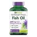 tnvitamins Burpless Omega-3 Fish Oil: 2000mg - 90 Softgels | 1400mg kokku Omega-3 rasvhapped (800mg EPA & 600mg DHA) | Enteric kaetud Burpless Ultra Potent Fish Oil | Toetab südame tervist