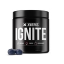 Xwerks Ignite Blue Razz Pre Workout Pulber, Natural Keto Pre Workout naistele ja meestele plahvatusohtlik energia, Gluteenivaba segu vastupidavus ja vastupidavus, 150mg Kofeiin, 30 Servings