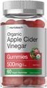 Horbäach Organic Apple Siider Äädikas Gummies | 60 Gummies | Vegan, Non-GMO & Gluten-free Supplement | USDA Organic ACV | Apple Flavor