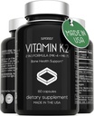 Vitamiin K2 kapslid 100 mcg - Vitamiin K kompleks MK-7 & MK-4-60 kapslid - VIT K2 2 in 1 Formula Kõrge tugevuse täiendus MK7 MK4 - valmistatud USA-s - Vegan & Non-GMO