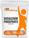 BulkSupplements.com Dicalcium fosfaadi pulber - kaltsiumilisand, DCP-lisand - maitsestamata & gluteenivaba, 2 g serveerimise kohta, 500 g (1,1 naela) (pakk 1)