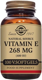 Solgar Vitamiin E 268 mg (400 IU), 100 Taimetoidulist Softgels - Looduslik Antioksüdant, Naha Ja Immuunsüsteemi Toetus - Naturally-Sourced Vitamiin E - Non-GMO, Vegan, Gluteenivaba, Piimavaba - 100 Servings
