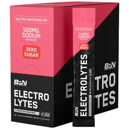 BPN elektrolüüdid lähevad pakendid Hüdrastusjoogisegu | Suhkruvaba elektrolüütpulber | 500mg naatriumi serveerimise kohta | Looduslikult magustatud | Soolatud arbuusid, 30 serveerimist