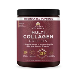 Ancient Toitumine Kollageen Peptiidid Pulber, Multi-Kollageeni Valk, Naised Ja Mehed, C-vitamiin, Probiootikumid, Hüdrolüüsitud Kollageen, Toetab Naha, Liigesed, Soolestiku Tervis, Maitsestamata, 40 Servingut