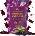 TrueSeaMoss Sea Moss Elderberry Gummies täiskasvanutele ja lastele - Burdock Juur, Põiewrack & Magnesium - Vegan, Non-GMO valem - Made in USA - 60 Gummies
