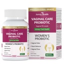 Vaginaalsed probiootikumid naistele pH tasakaal prebiootikumidega - 60 miljardit CFU lõhna, pärmi ja seedimise jaoks - Jõhvikas kuseteede ja hormoonide tasakaalu jaoks - Vegan & Non-GMO | 90 kapslit