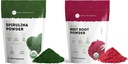 Kate Naturals Orgaaniline Spirulina pulber ja peedijuure pulber