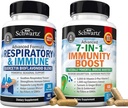 BioSchwartz Respiratory & Immune Lung Support Supplement Quercetin (1 kuu tarne) Plus 7 in 1 Immune Support Supplement koos antioksüdantidega (2 kuu tarne)