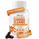 11-in-1 Candida Cleanse, Advanced Candida Cleanse Detox naistele ja meestele, Candida Support Supplement oregano, kaprüülhape, probiootikumid ja taimsed ekstraktid, 60 Softgels