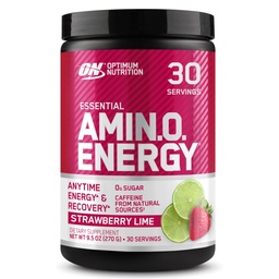Optimum Nutrition Amino Energy - Pre Treening rohelise tee, BCAA, Aminohapped, Keto Sõbralik, Rohelise Kohvi ekstrakt, energiapulber - maasika lubi, 30 Servings (pakendamine võib varieeruda)