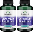 Swanson Chromium Picolinate - looduslik täiendus, mis edendab ainevahetust ja kehakaalu juhtimist - toetab tervislikku veresuhkru taset juba normaalses vahemikus - (200 kapslit, 200 mikrogrammi iga) 2 pakendit