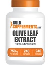 BulkSupplements.com Olive Leaf Extract kapslid - Olive Leaf Supplement, Olive Leaf Kapslid - Immuunsüsteemi tugi, Gluteenivaba, 1 kapsel serveerimise kohta, 240 Veg kapslit (pakend 1)