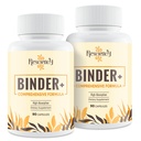Detox Binder Supplement - Aktiivsüsi, tseoliit, bentoniit savi, piimaohakas, kaubanduslikud segud - maks ja soolestik, Max Absorption, 180 vegankapslit