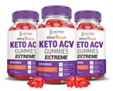 (3 Pack) Ultra Quick Keto ACV Gummies Extreme 2000MG Ultraquick Keto Gummies Apple Siider Äädikas Valmistatud Granaatõunapeedi Mahl Pulber B12 Vegan Non GMO 180 Gummys