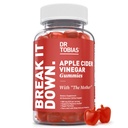 Dr Tobias Õunasiider Äädikas Gummies with The Mother, 500mg ACV per Serving, Plus Folate, B6, B12 & Jood, Toetab Seedetrakti Tervist, Gut Cleanse & Detox, Vegan, 60 Gummies