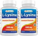 Parim Naturals L-Lysine 1000mg 180 tabletti (180 loe (pakk 1)) (2 pudelit)