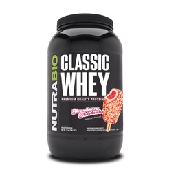 NutraBio Classic vadakuvalgu lisand - 25 g valku Scoopi kohta - täispectrum Aminohappe profiil ilma täiteaineteta, kunstlikud värvid või säilitusained - Maasika lühikook, 2 naela