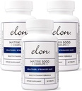 Elon Matrix 5000 Täielik multivitamiin – Naha, juuste ja küünte kasvu vitamiinid – Terved juuste kasvu vitamiinid naistele ja meestele – 5000Mcg Biotin Supplement, Pack of 3 (180 Day Supply)