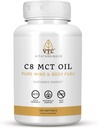 VTC VitaTradingCo. C8 MCT Oil Capsules | Naturally Derived Caprylic C8 Supplement | Coconut Oil Pills | Sustained Energy | Keto Friendly, Non GMO | 100 Softgels