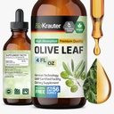 BIO KRAUTER Oliivilehe ekstrakt Vedelik - Oliivilehe tinktuur immuunsuse toetamiseks - Alkohol ja suhkruvaba - Vegan tilgad 4 Fl.Oz.